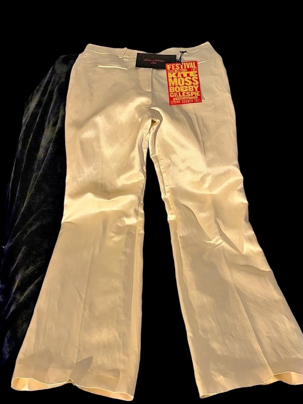 NWT Zara x Kate Moss Bobby Gillespie Festival Linen Blend Trousers
